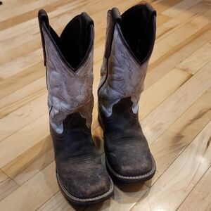 Roper Kids Boots - Brown and Cream